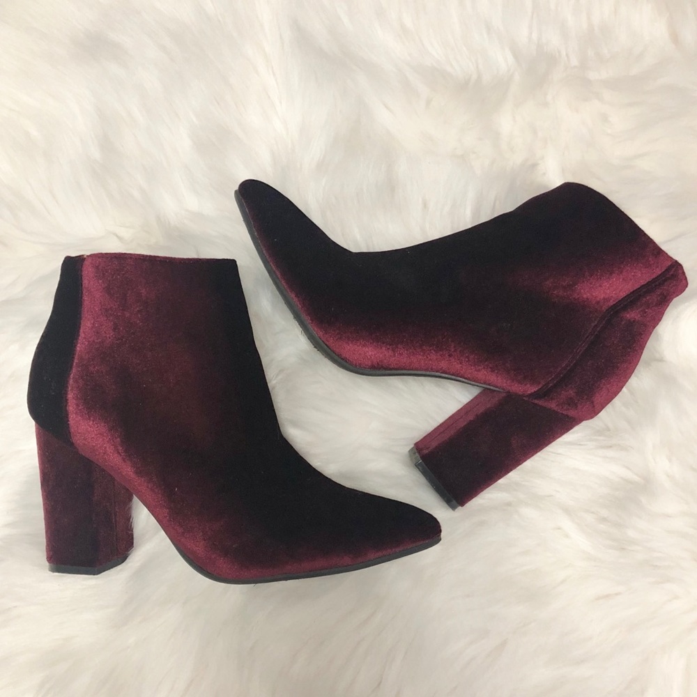 Burgundy/Oxblood Suede Booties